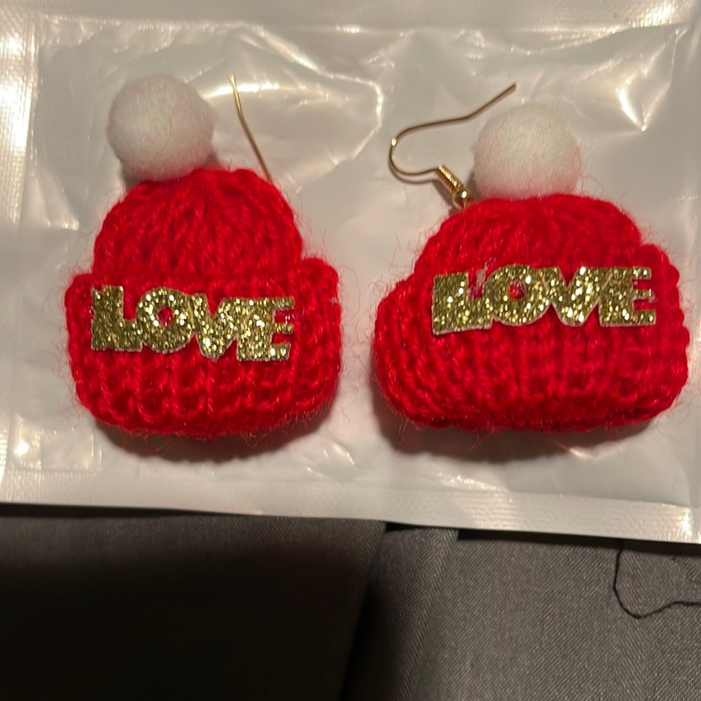 Snow hat Earrings